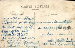 VINTAGE POSTCARD Luneville Church Jacques Saint the Clock