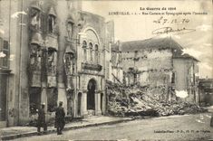 CPA Le Guerre De Luneville Rue Castara Et Synagogue Apres l'Incendie Judaica Juif Judaïca