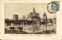 VINTAGE POSTCARD the antique And Royal ISCED De Moret In Gatinois
