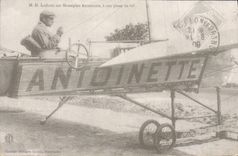 REPRO Champagne Monoplane Antoinette the French aviator Hubert Latham