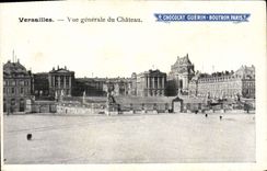 CPA Versailles Vue Generale Du Chateau Publicite Chocolat Boutron Paris