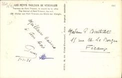 VINTAGE POSTCARD Small Tables Of Versailles Hamlet Of Small Trianon the Mill Of the queen