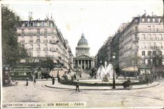 VINTAGE POSTCARD Paris the Pantheon Bos Goes