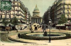 CPA Paris La Rue Souffiot et le Pantheon