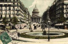 CPA Paris La Rue Souffiot et le Pantheon