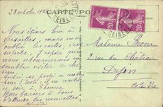 VINTAGE POSTCARD Palais of Versailles the Castle the Room has Coucher of Louis XV