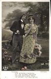 VINTAGE POSTCARD Fantasy Woman a Nice grisette