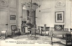 VINTAGE POSTCARD Palate of Fontainebleau the Small Apartments Study of Josephine