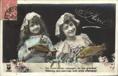 VINTAGE POSTCARD Fantasy Children Of the Hands of These Most gracious Messengers