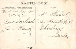 VINTAGE POSTCARD Fantasy Child Large father Happy New Year Brittany Folklore