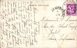 VINTAGE POSTCARD Armentieres Notre Dame Church of the Sacring Heart