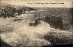 VINTAGE POSTCARD Pouliguen Effect Sea to the Dimension