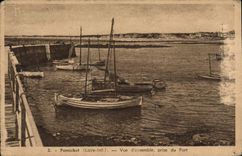 VINTAGE POSTCARD Pomichet Overall picture Catch of the Port boats of sin