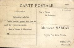 VINTAGE POSTCARD Paris Parks Holy Lazare Cote Court Of Le Havre and the street of Amsterdam