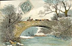 VINTAGE POSTCARD Fantasy Peasant and oxen