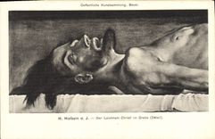 VINTAGE POSTCARD Holbein Der Leichnam Christi im Grabe Basel