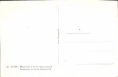 El monumento de Roma de la POSTAL de la VENDIMIA tiene Vittorio Manuel