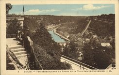 CPA Dinan Vue Generale Sur La Rance Et La Tour Sainte Catherine