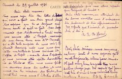 POSTAL Chatel Guyon de la VENDIMIA el martirio y la tabla de orientación