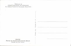 MODERN CARD Renoir Portrait of Miss Marthe Berard Museum of Sao Paulo Brazil Brazil