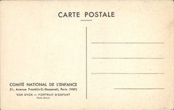 MODERN CARD Van Dyck Portrait of child