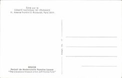 MODERN CARD Renoir Portrait of Miss Lacaux Cleveland Museum off Art