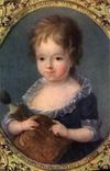 MODERN CARD Drouais Portrait the young girl with the headstock Cognacq Jay