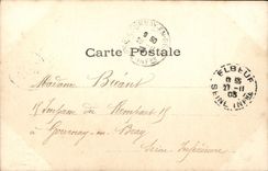 CPA Le Sommeil De Grand Maman Enfant