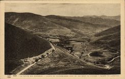 VINTAGE POSTCARD the road of the Pyrenees Laces of Peyresourde of the dimension of Luchon Valley of Larboust