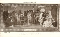 CPA La Reconnaissance Du Roi a Chinon La vie de Jeanne d'arc