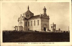 VINTAGE POSTCARD Notre Dame De Lorette La Chapelle Seen from on March 19th, 1926