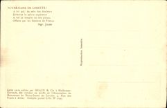 VINTAGE POSTCARD Notre Dame De Lorette La Chapelle Seen from on March 19th, 1926