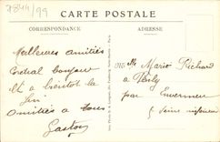 Abadía vieja de Argonne Chalade de la POSTAL de la VENDIMIA