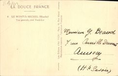 VINTAGE POSTCARD Soft France Mont Saint Michel View the Northern Dimension Is