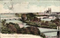 VINTAGE POSTCARD Tours the Loire the Bonaparte Bridge and View