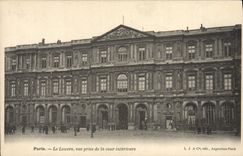 POSTAL París de la VENDIMIA la lumbrera vista de la corte interior