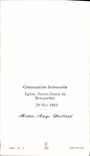 Image pieuse Communion Eglise de ND de Bricquebec 29 mai 1983 Marie Ange Gaillard
