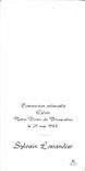 Image pieuse Communion Eglise Notre Dame de Bricquebec 29 mai 1983 Sylvain Lavandier