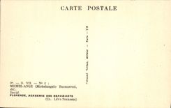 VINTAGE POSTCARD Michel Angel Florance Academy Of Beautiful arts
