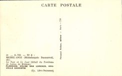 Sacristía de San Lorenzo de la iglesia de Florencia del ángel de Miguel de la POSTAL de la VENDIMIA nueva la noche y el día de la tumba de Julien de Medicis