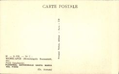 Pieta de Santa María Del Fiore de la catedral de Florencia del ángel de Miguel de la POSTAL de la VENDIMIA