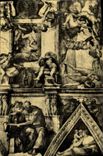 VINTAGE POSTCARD Michel Angel Rome Palate Of the Vatican Sixtine Vault the creation of the woman the original sin the Sibyl of Cumes