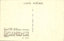 VINTAGE POSTCARD Michel Angel Rome Palate Of the Vatican Sixtine Vault the creation of the woman the original sin the Sibyl of Cumes