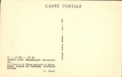 VINTAGE POSTCARD Michel Angel Rome Palate Of the Vatican Sixtine Vault Christ and the virgin surround by Saints