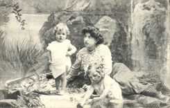 VINTAGE POSTCARD Quickly Raise Breath In Mature the Sailors To the Tackles Woman Children