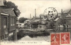 VINTAGE POSTCARD Sedan Seen On the Meuse