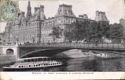 CPA Paris Le Pont d'Arcole L'Hotel De Ville