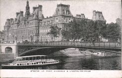 CPA Paris Le Pont d'Arcole L'Hotel De Ville