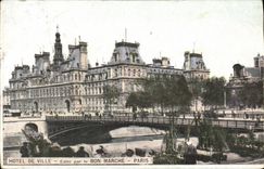 CPA Hotel De Ville Par Le Bon Marche Paris Marche aux fleurs