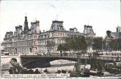 CPA Hotel De Ville Par Le Bon Marche Paris Marche aux fleurs